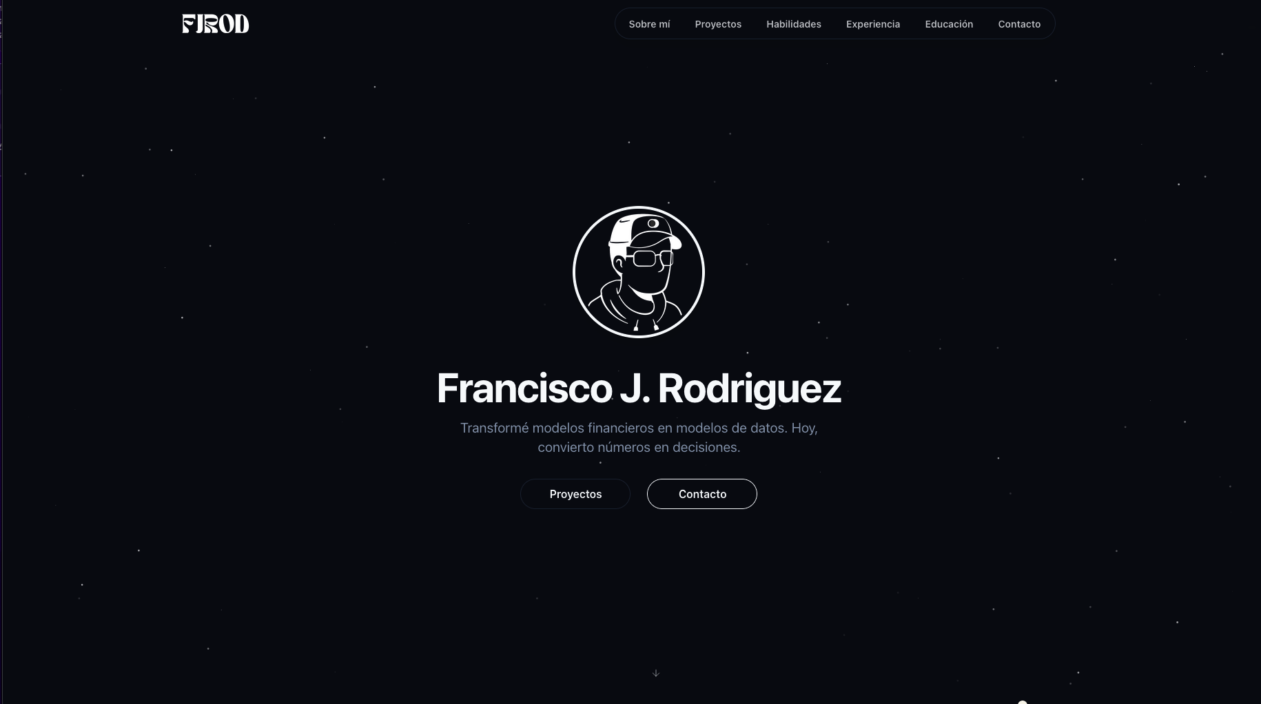 Screenshot del sitio web FJ Rod